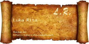 Luka Rita névjegykártya