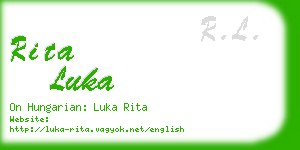 rita luka business card